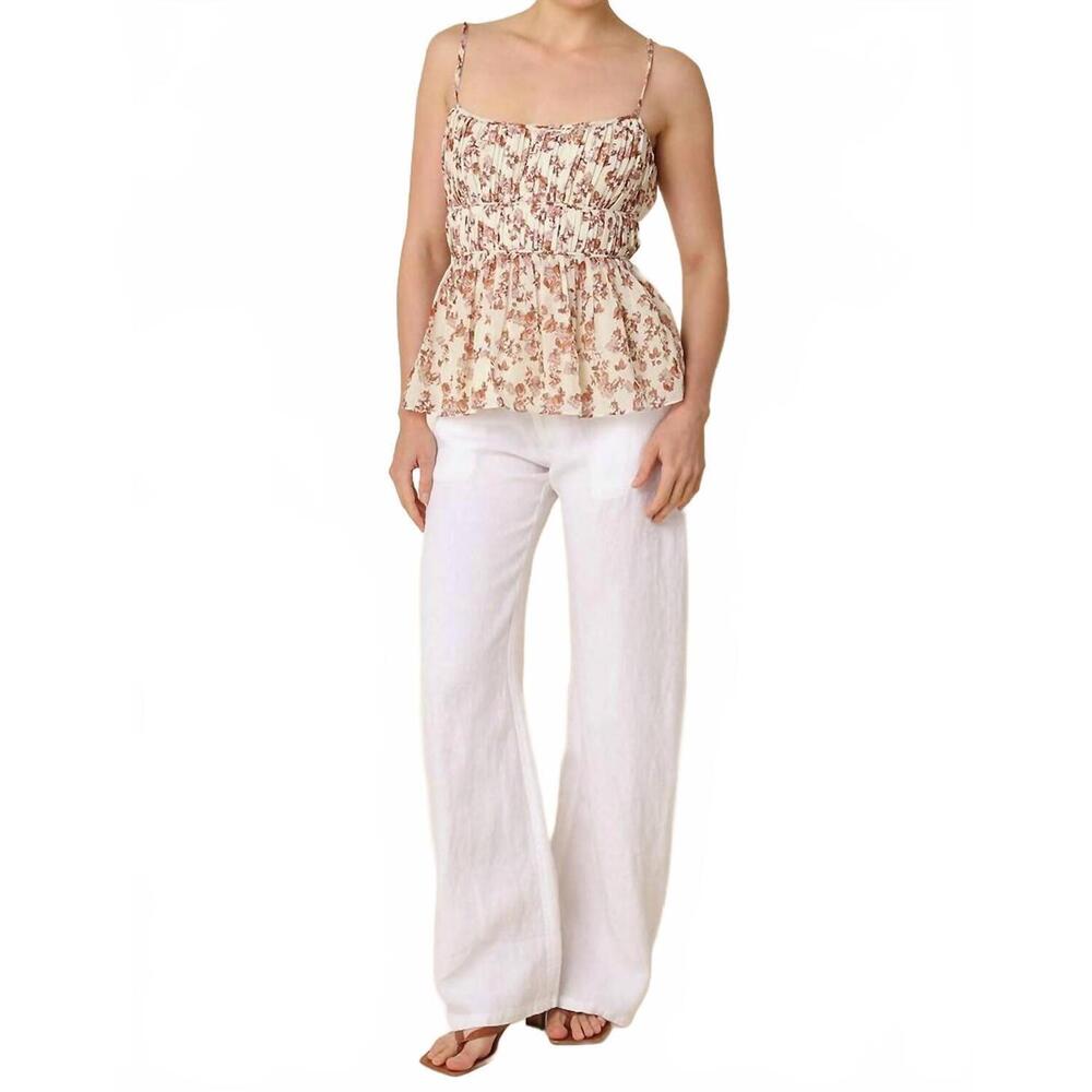 NEW OLIVACEOUS carina linen pant in white - Picture 3 of 6